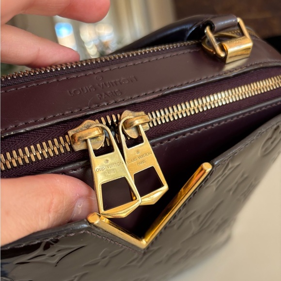 SOLD DO NOT BUY Louis Vuitton Amarante Monogram Vernis Melrose Bag Burgundy - Picture 13 of 16